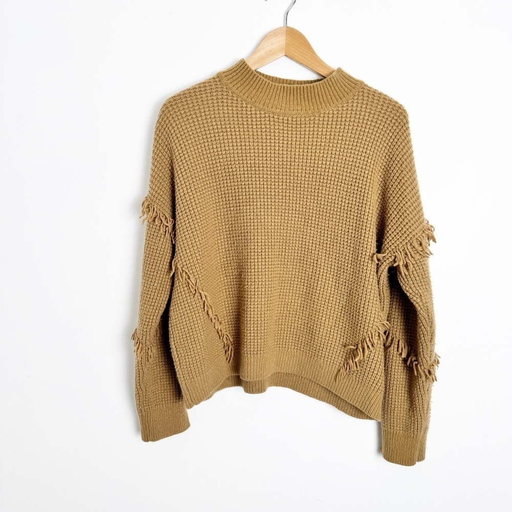 Michael Micheal Kors Camel Fringe Sweater size XL